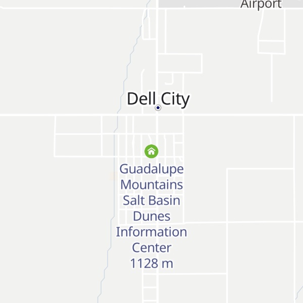 Map of Guadalupe Mountains Salt Basin Dunes Information Center