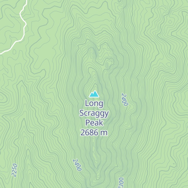 Map of Long Scraggy Peak