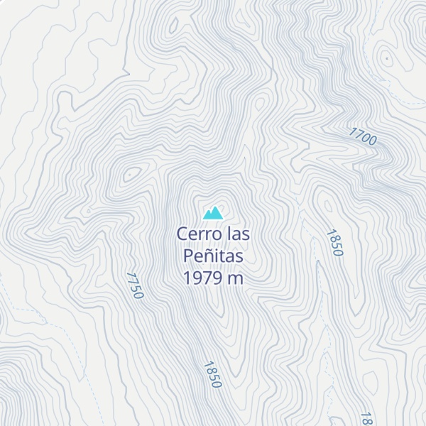 Map of Cerro las Peñitas