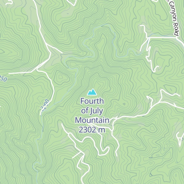 Map of Fourth of July Mountain