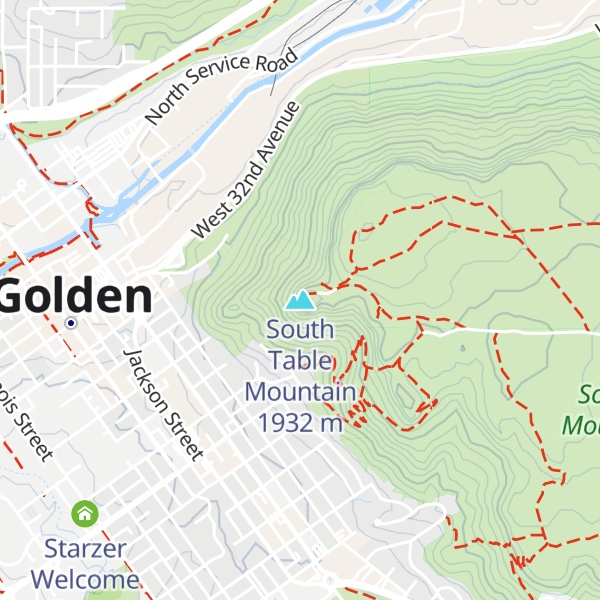 Map of South Table Mountain