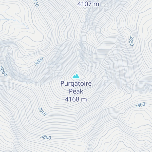 Map of Purgatoire Peak