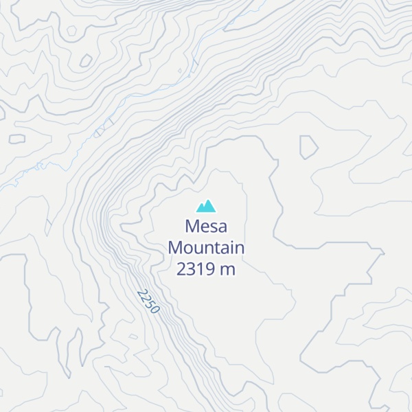 Map of Mesa Mountain