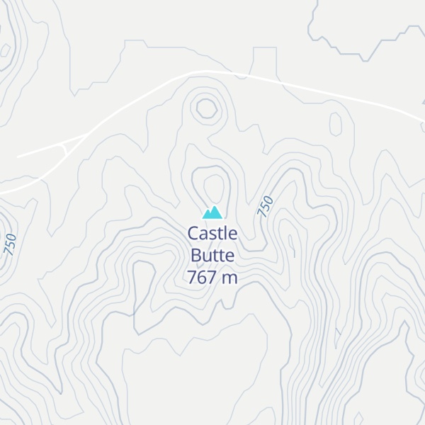 Map of Castle Butte