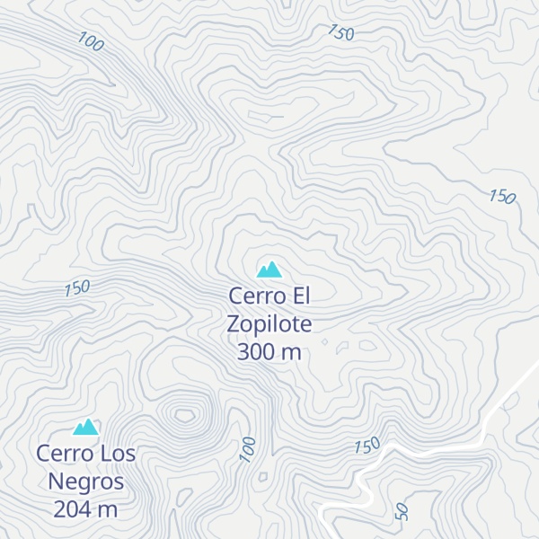 Map of Cerro El Zopilote