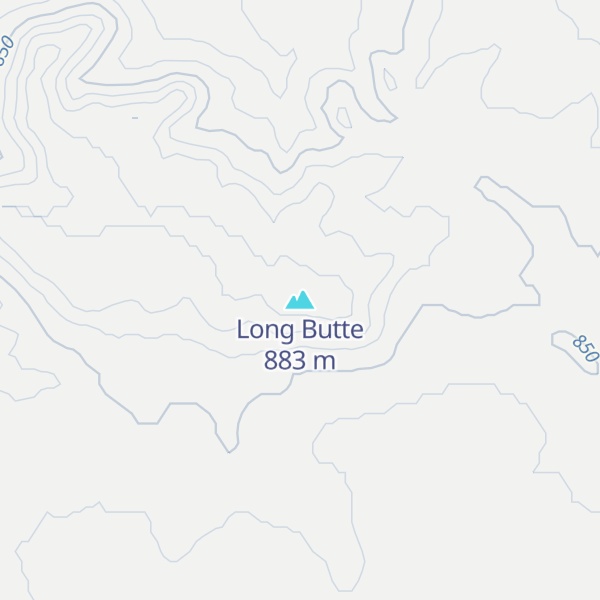 Map of Long Butte