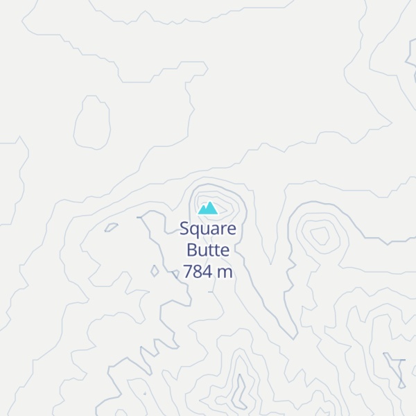 Map of Square Butte