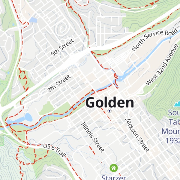Map of Golden Chamber of Commerce/Visitors Center