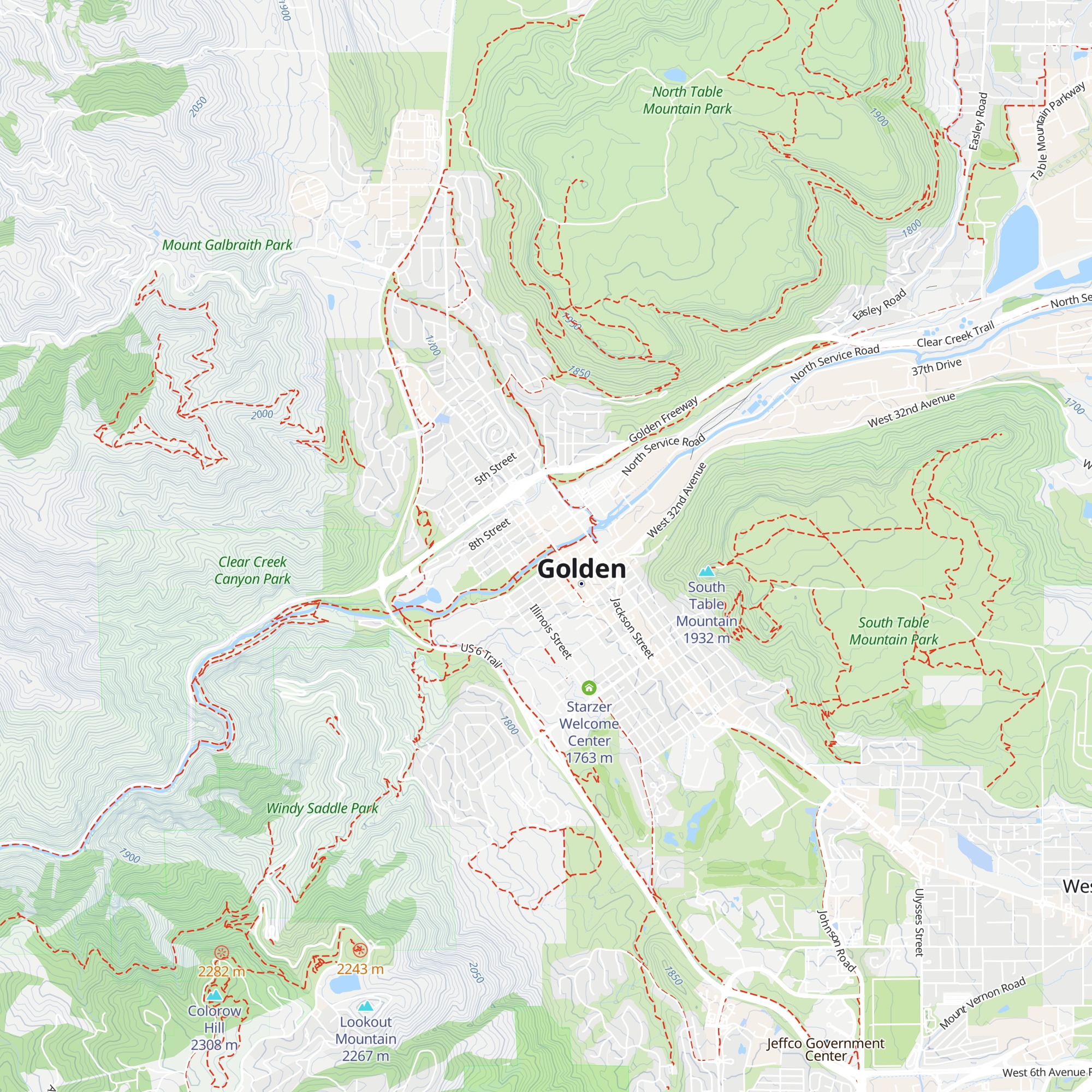 Golden Chamber of Commerce/Visitors Center map
