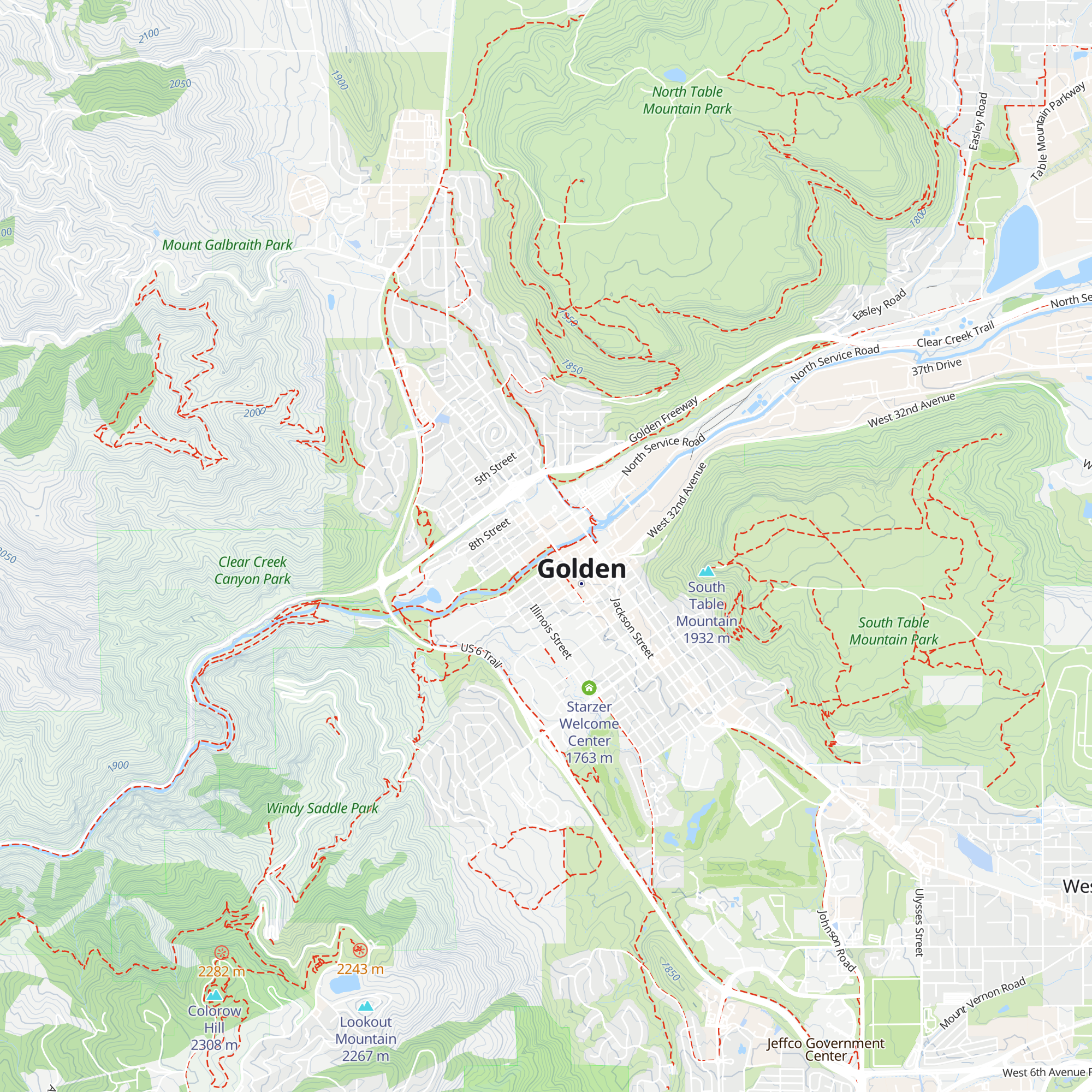Golden Chamber of Commerce/Visitors Center map