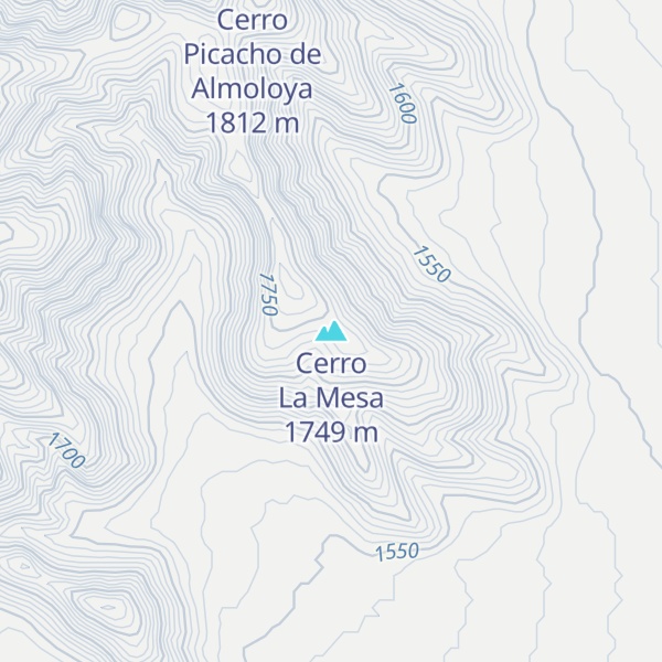 Map of Cerro La Mesa