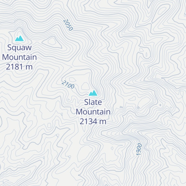 Map of Slate Mountain