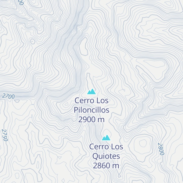 Map of Cerro Los Piloncillos