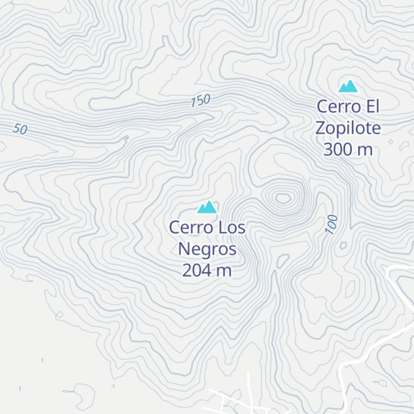 Map of Cerro Los Negros