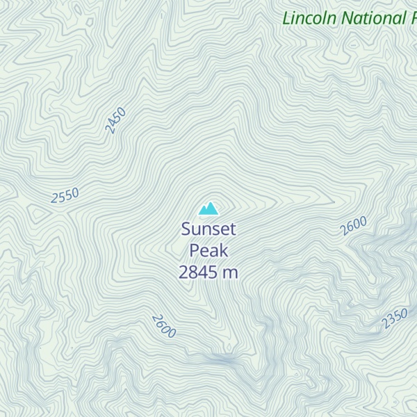 Map of Sunset Peak