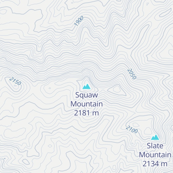Map of Squaw Mountain