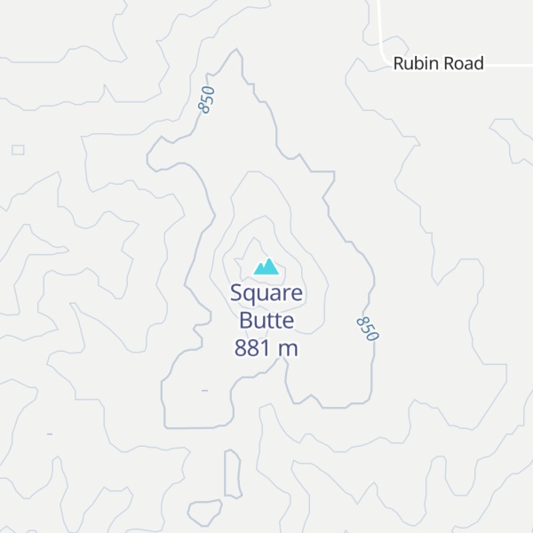 Map of Square Butte