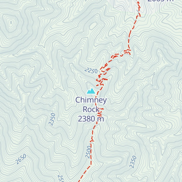 Map of Chimney Rock