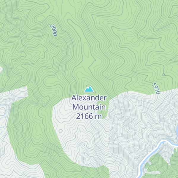 Map of Alexander Mountain