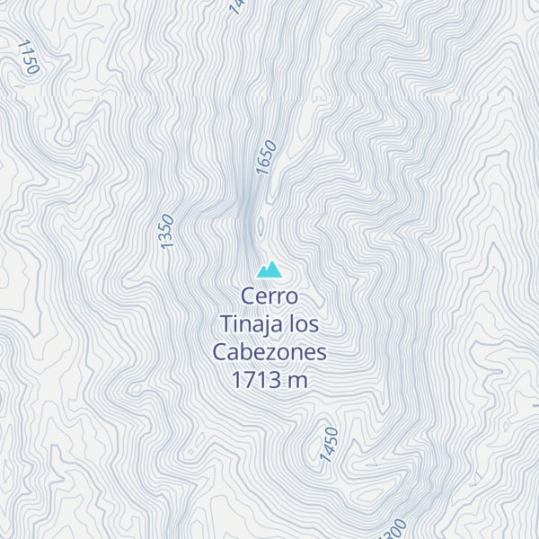 Map of Cerro Tinaja los Cabezones