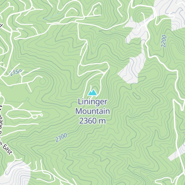Map of Lininger Mountain