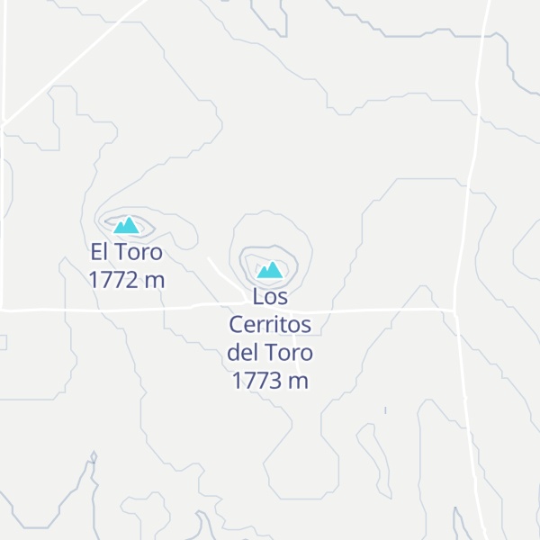 Map of Los Cerritos del Toro