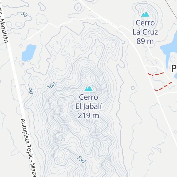 Map of Cerro El Jabalí