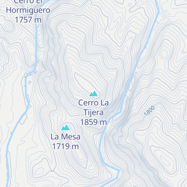 Map of Cerro La Tijera