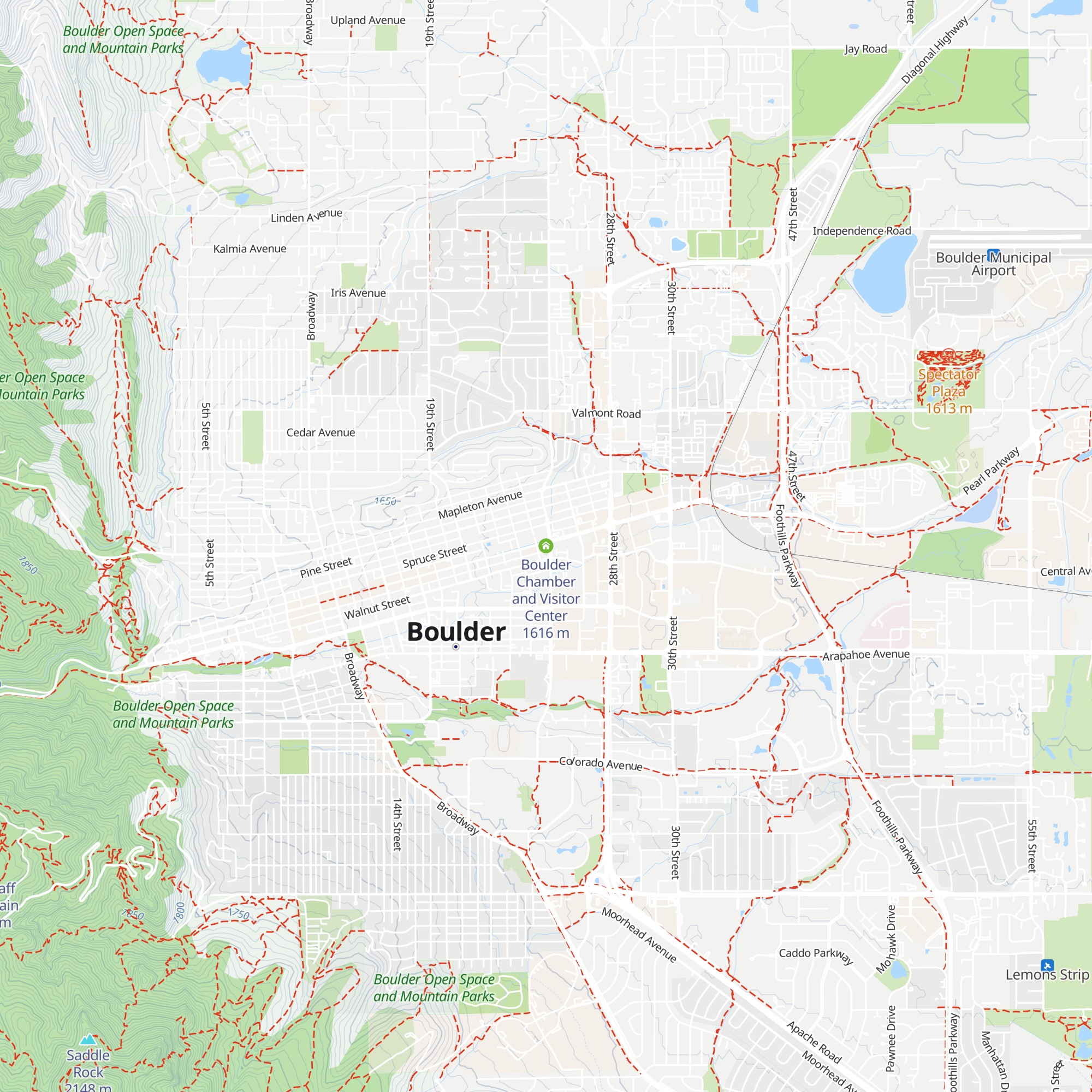 Boulder Chamber and Visitor Center map