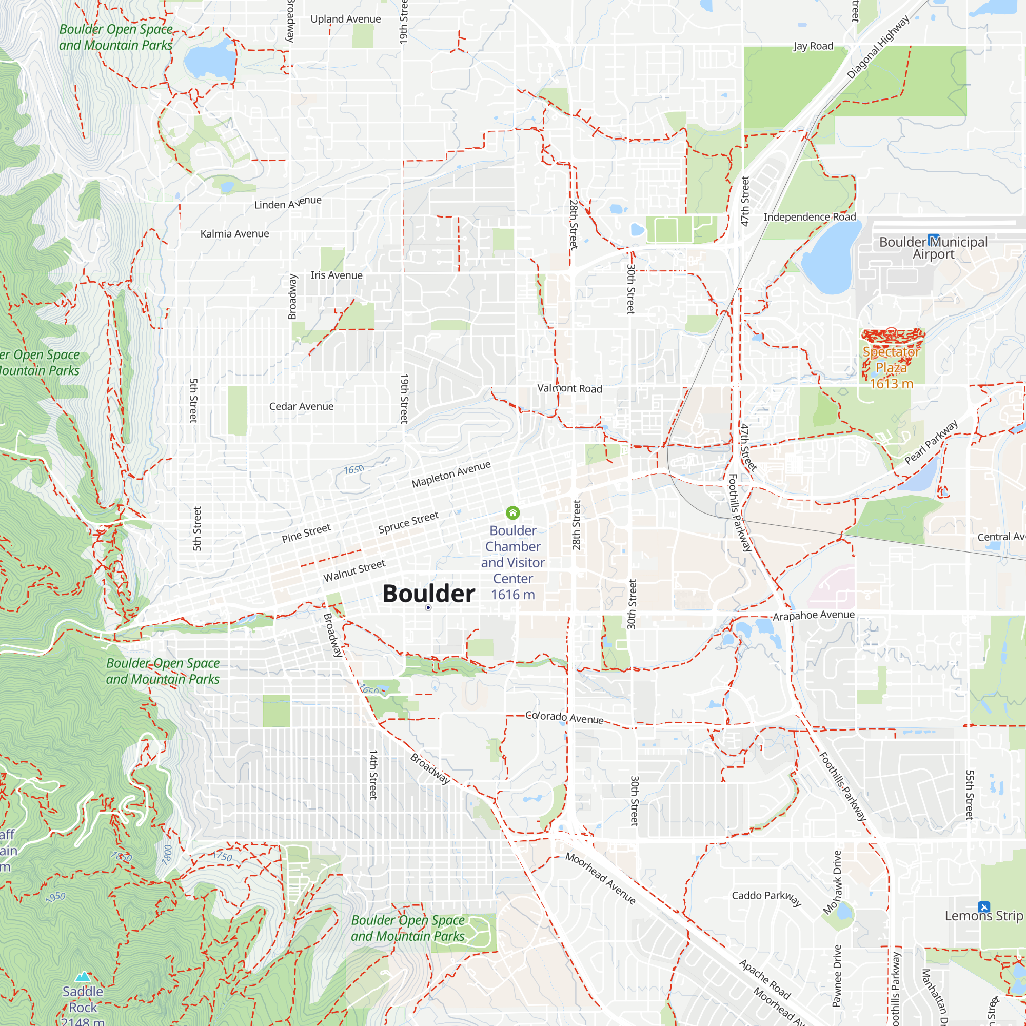 Boulder Chamber and Visitor Center map