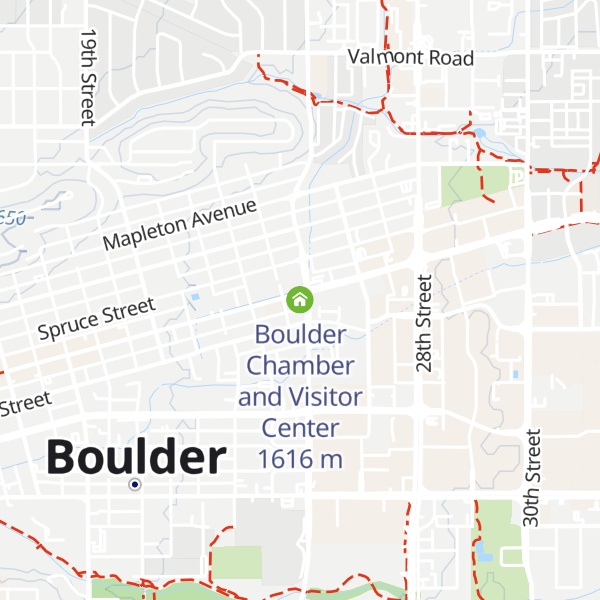 Map of Boulder Chamber and Visitor Center