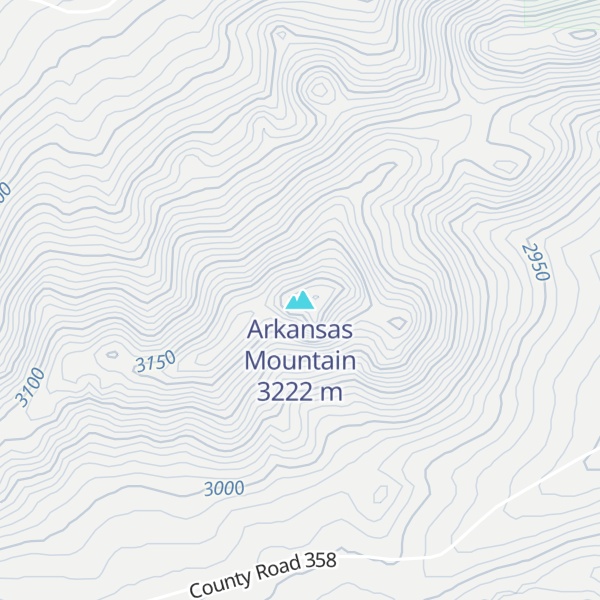 Map of Arkansas Mountain