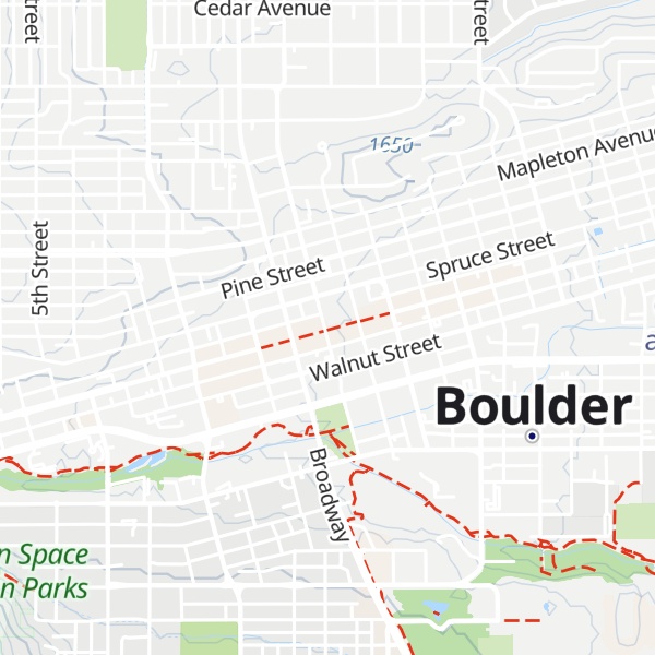 Map of Downtown Boulder Information