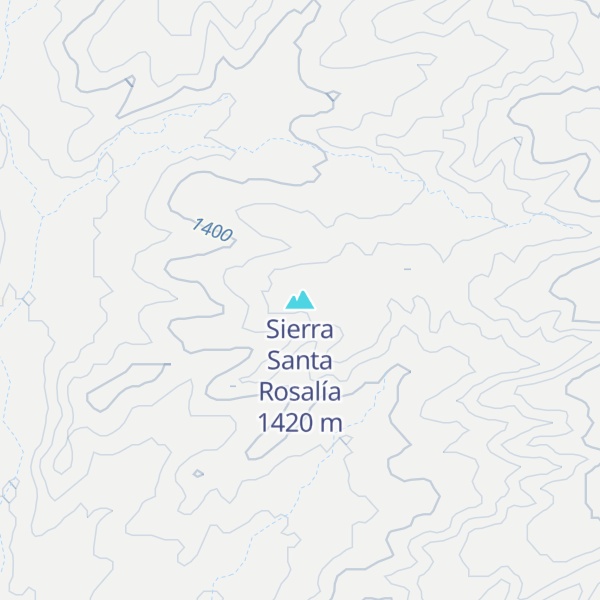 Map of Sierra Santa Rosalía