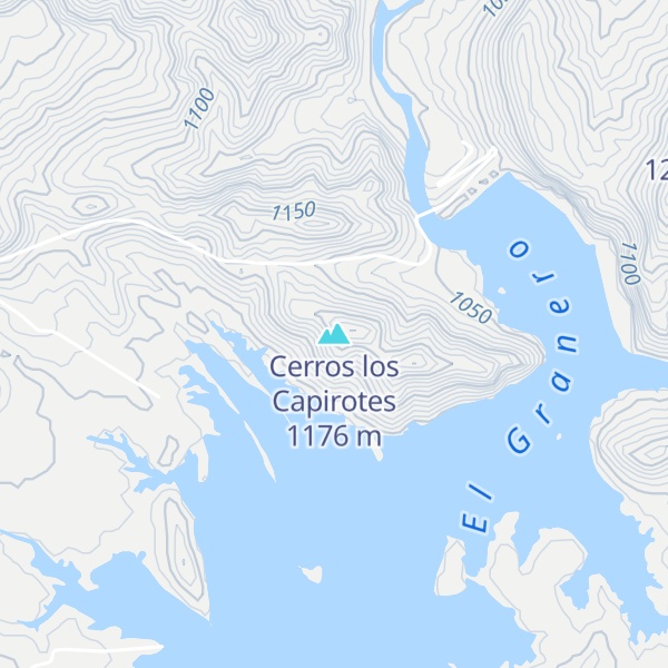 Map of Cerros los Capirotes
