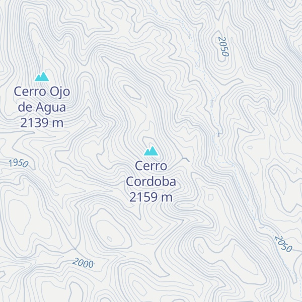 Map of Cerro Cordoba