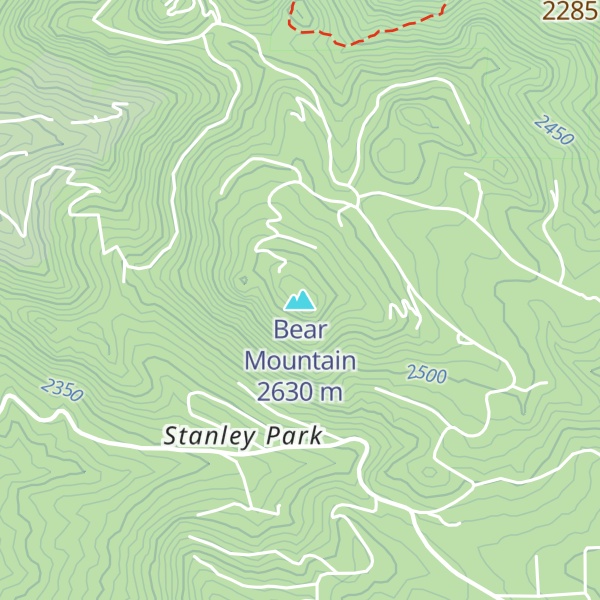 Map of Bear Mountain