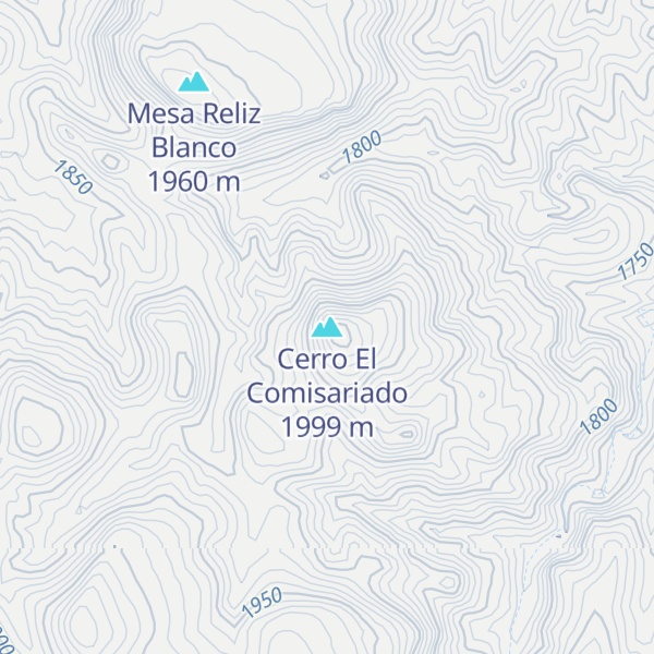 Map of Cerro El Comisariado