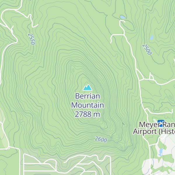 Map of Berrian Mountain