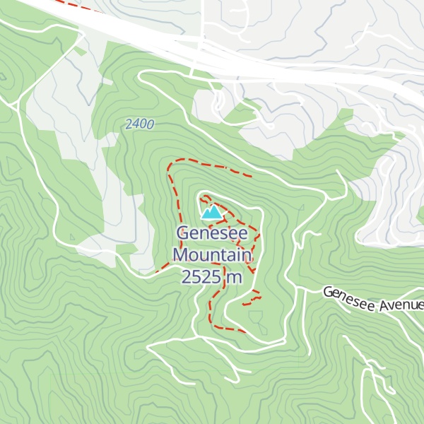 Map of Genesee Mountain