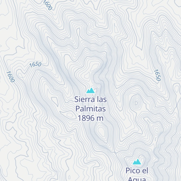 Map of Sierra las Palmitas