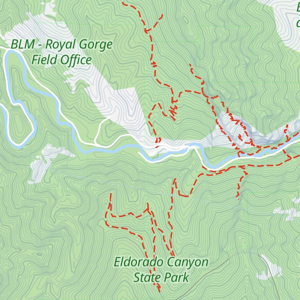 Map of Eldorado Canyon State Park Visitor Center