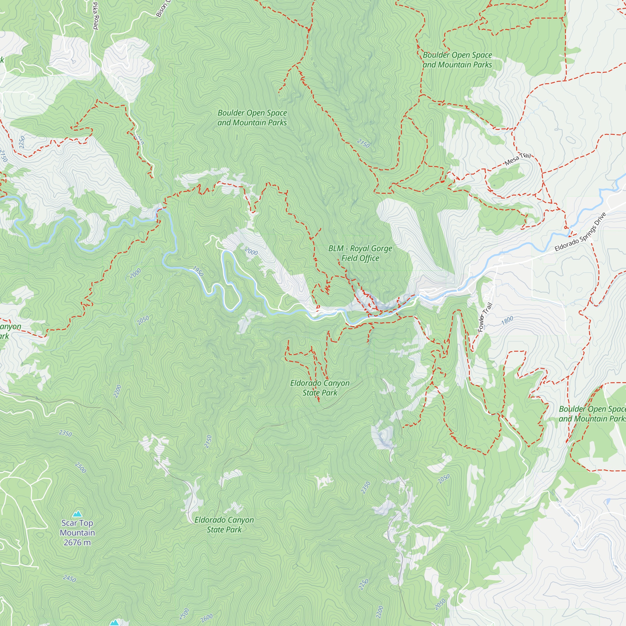 Eldorado Canyon State Park Visitor Center map