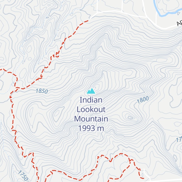 Map of Indian Lookout Mountain