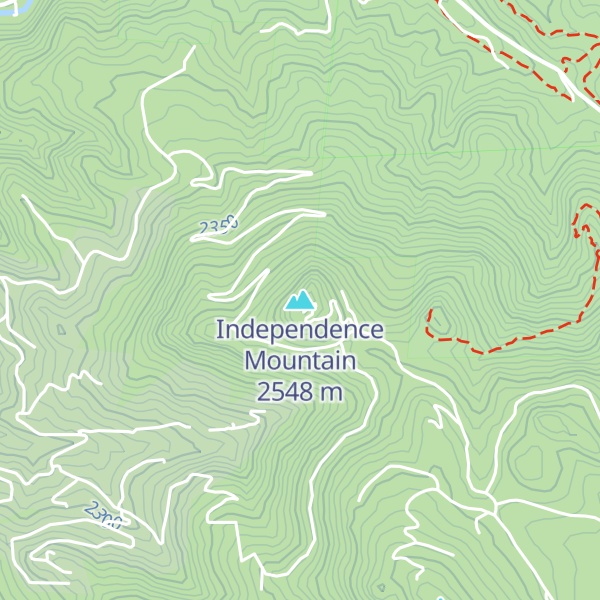 Map of Independence Mountain