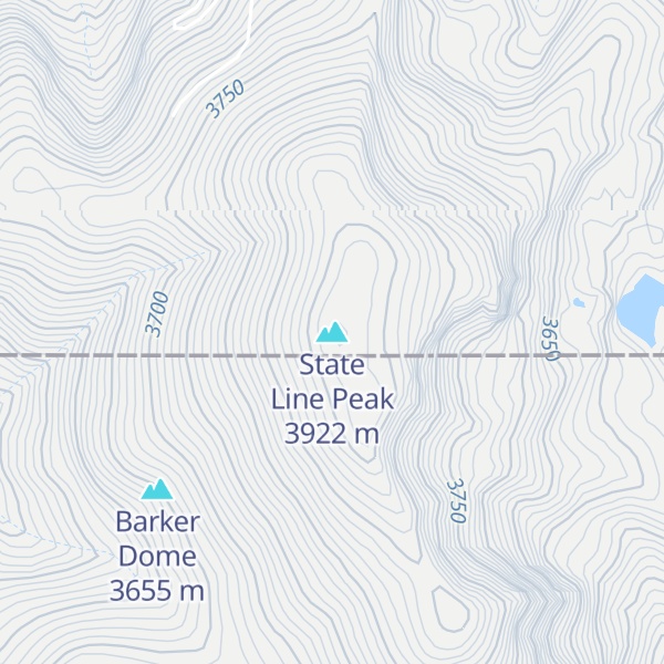 Map of State Line Peak
