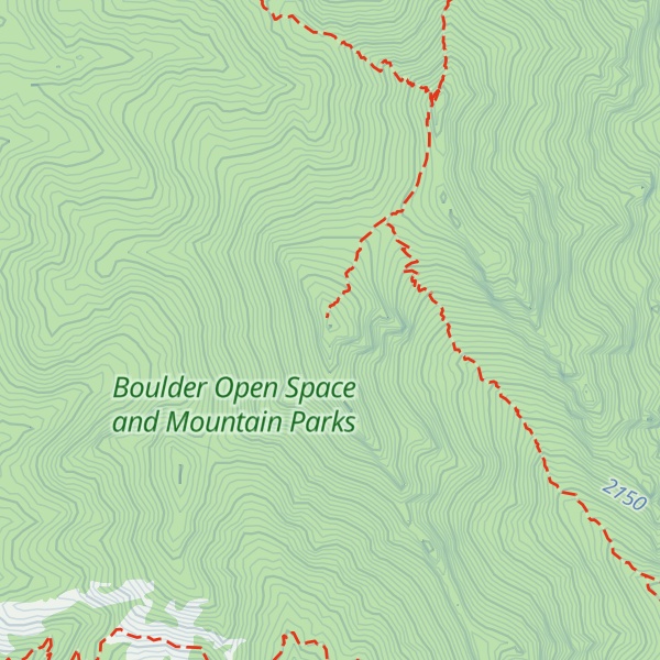 Map of South Boulder Peak