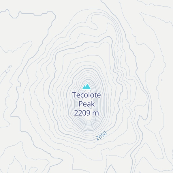 Map of Tecolote Peak