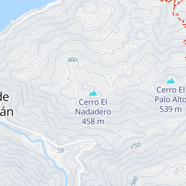 Map of Cerro El Nadadero