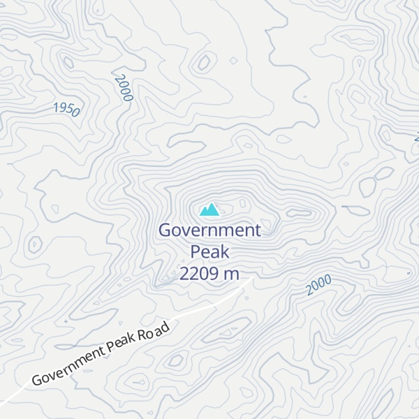 Map of Government Peak